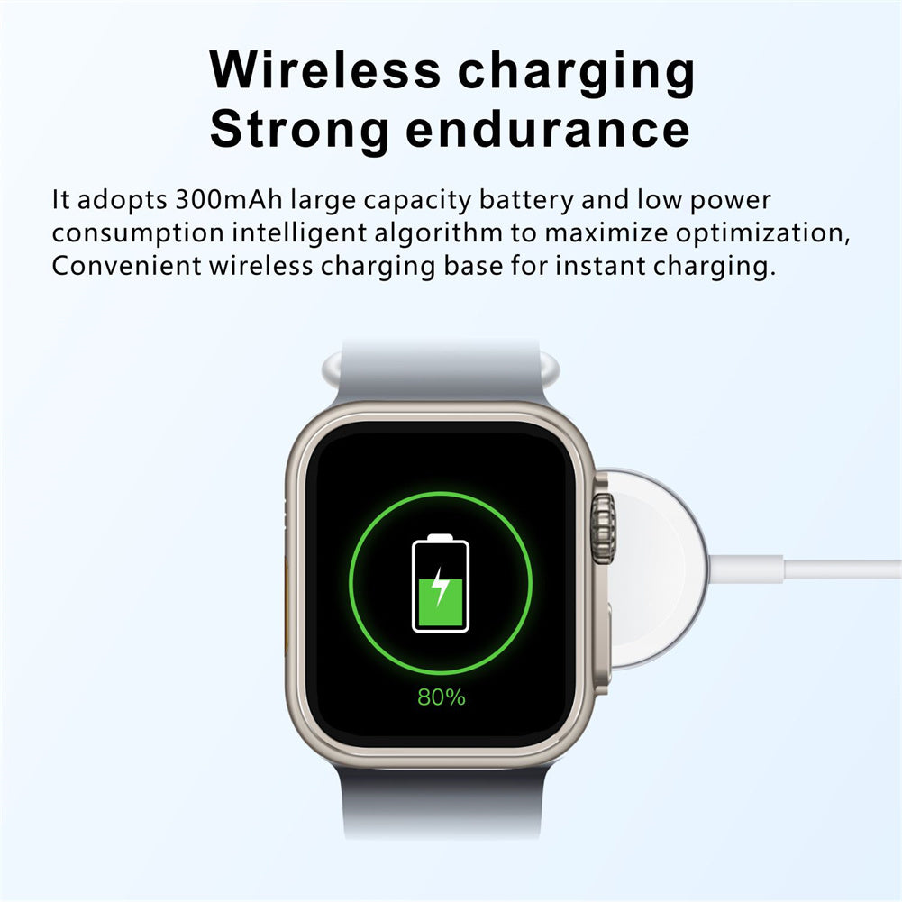 T800 Ultra Series Smart Watch 1.99-Inch Full Touch Screen Bluetooth Call Wireless Charging Watches orange