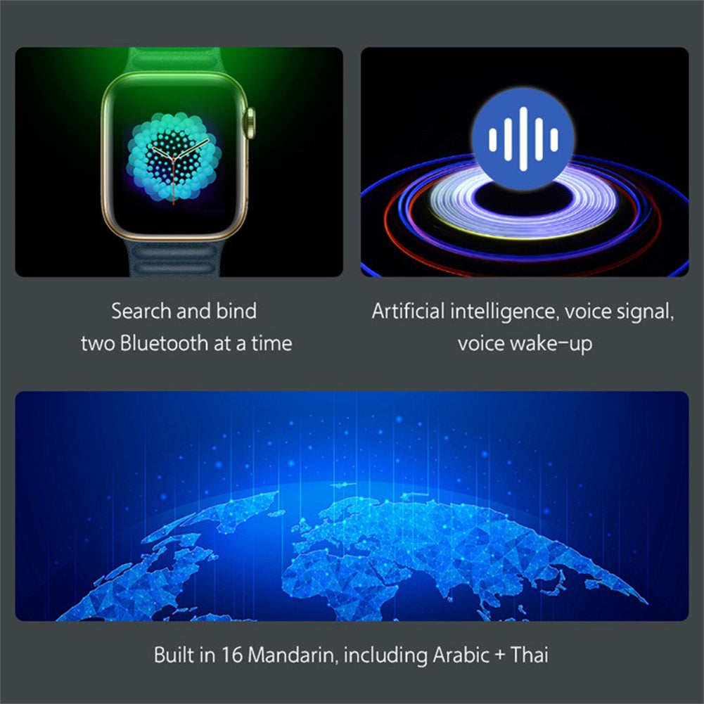 1.8-inch I7Pro Max IWO13 PRO Smart Watch Bluetooth Call Heart Rate Blood Oxygen Monitor IP67 Waterproof White