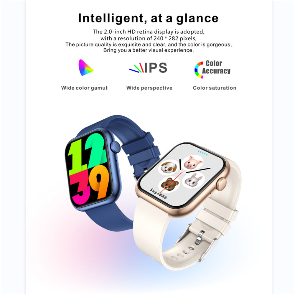 Smart Watch Monitoring Blood Pressure Body Temperature Heart Rate Health Detection Black