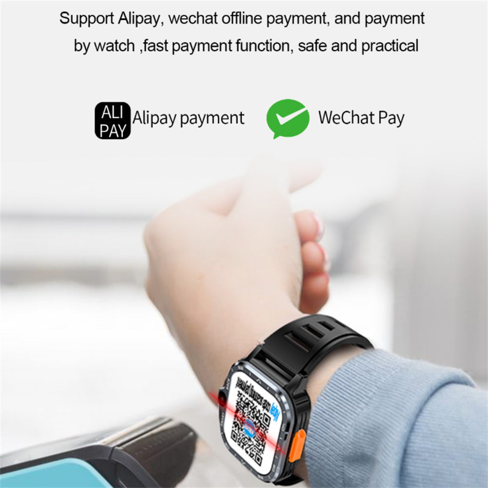 PGD Watch Smart Watch 2.03 Inch Screen Wifi Video Calls Watches for Android Phones with Heart Rate Monitor Black 16gb