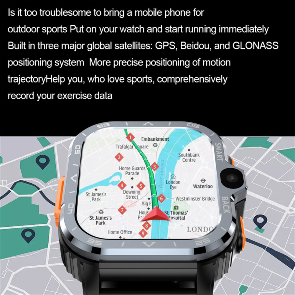 PGD Watch Smart Watch 2.03 Inch Screen Wifi Video Calls Watches for Android Phones with Heart Rate Monitor Black 16gb