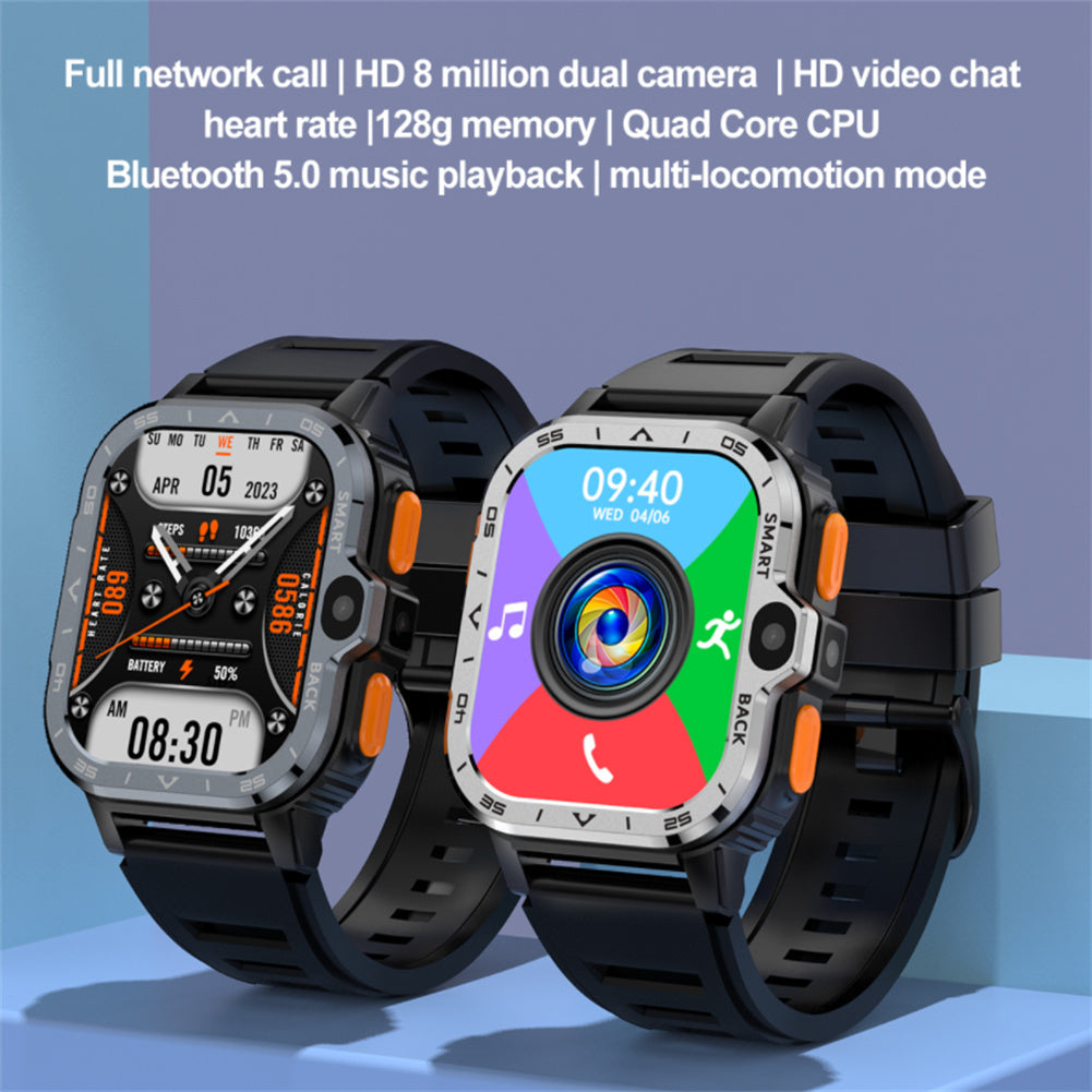 PGD Watch Smart Watch 2.03 Inch Screen Wifi Video Calls Watches for Android Phones with Heart Rate Monitor Black 16gb