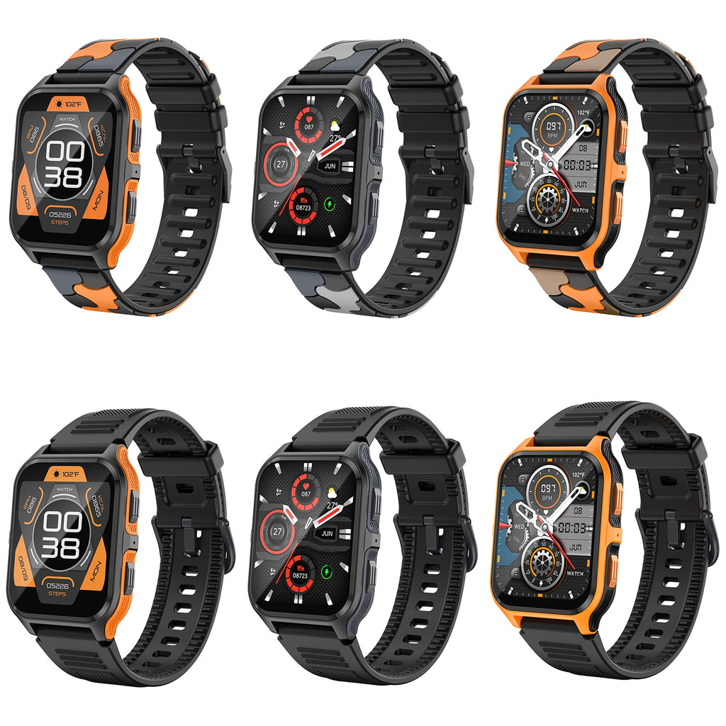 P73 Smart Watch 1.83 Inch Screen Fitness Smartwatch Heart Rate Blood Oxygen Monitor Waterproof Watch Orange