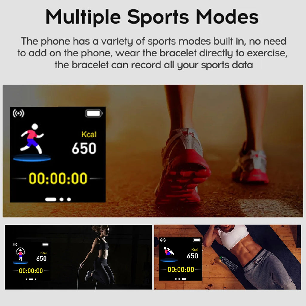 116Plus Smart Watch 1.44 Inch Touch Screen Fitness Smart Watch Heart Rate Monitor Sports Watch For Men Women blue