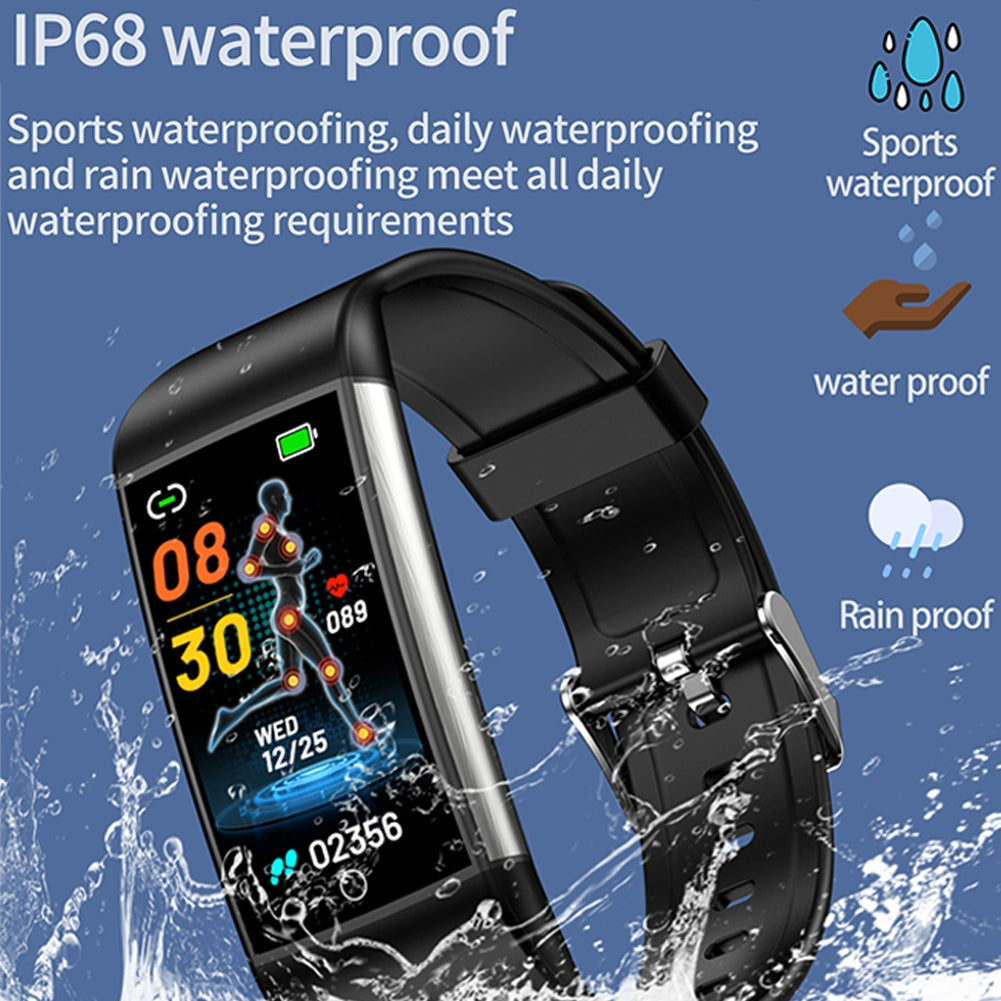 TK76 Smart Watch Sleep ECG Body Fat Heart Rate Temperature Detection 1.47 inch Touch Screen Fitness Watch Purple