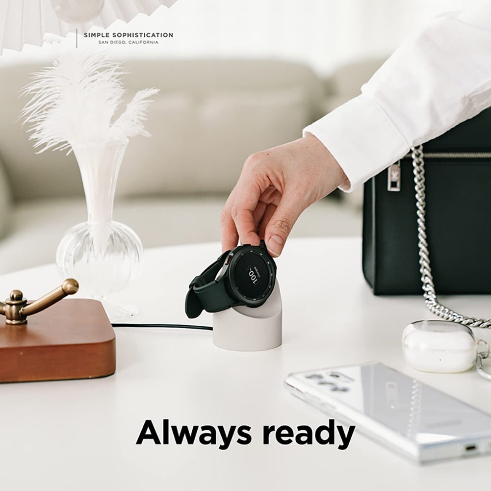 Smart Watch Charger Adapter Lightweight Charging Cable Wireless Charging Bracket Portable Watch Charger Compatible For Galaxy Watch 6 5 4 3 Smart Watches 39.37Inches/100CM Length PD white