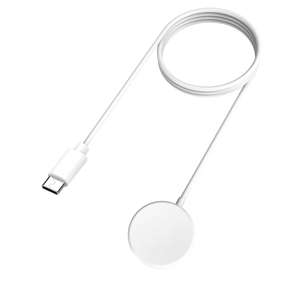 Smart Watch Charger Adapter Lightweight Charging Cable Wireless Charging Bracket Portable Watch Charger Compatible For Galaxy Watch 6 5 4 3 Smart Watches 39.37Inches/100CM Length PD white