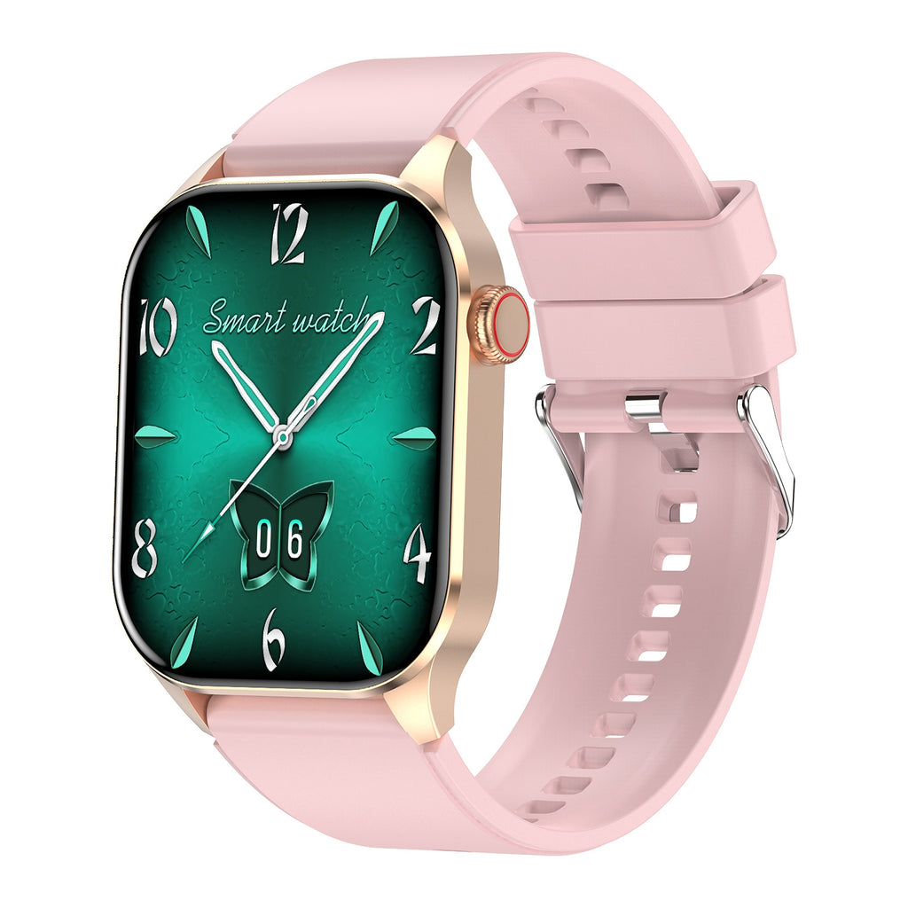 T98 2.04 Inch Smart Watch Blood Oxygen Blood Pressure Heart Rate Sleeping Monitoring for Smart Phones Laptop Pink