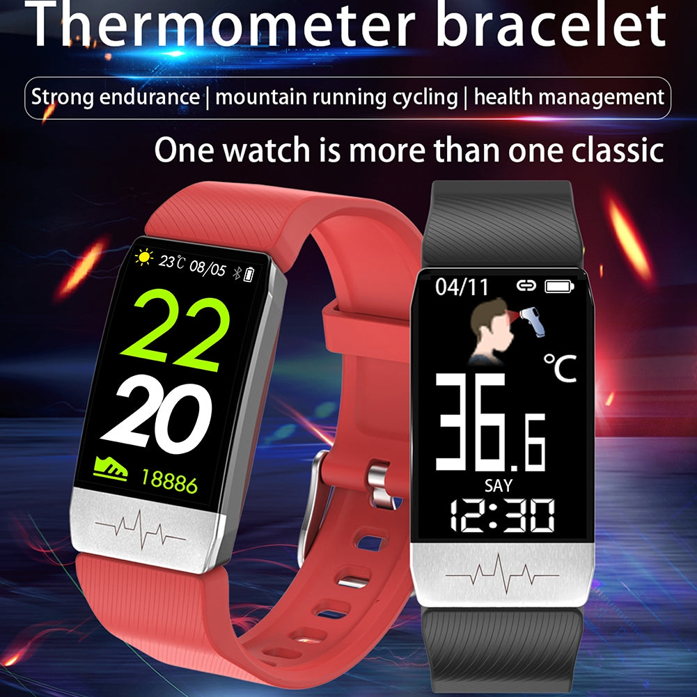 T1S 1.14 inch Smart Watch Health Monitoring Heart Rate Blood Pressure Blood Oxygen Monitor Activity Trackers Red