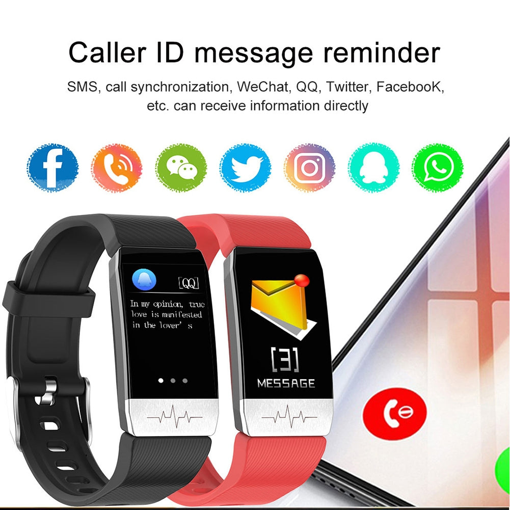 T1S 1.14 inch Smart Watch Health Monitoring Heart Rate Blood Pressure Blood Oxygen Monitor Activity Trackers Red