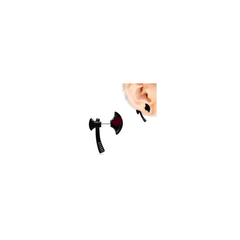 Black PVD Plated Axe Fake Taper / Cartilage Earring