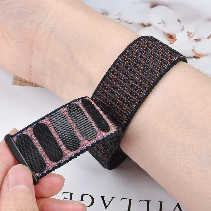 Band Color: Beige, Band Width: 24mm - Nylon Loop Strap for Huawei Watch GT 5 Pro 46mm Smartwatch Replacment Bracelet Sport Watchband Correa for Huawei GT5 Watch Band