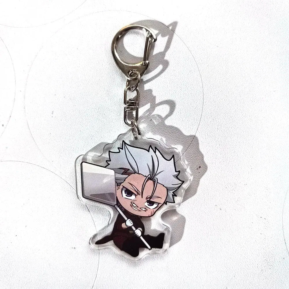 Color: Gold, Size: 6 cm - Anime Bungou Stray Dogs Arcylic Keychain Atsushi Nakajima Dazai Flower Key Chain Women Men Accessories Bag Pendant Chaveio Gifts