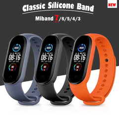 Band Color: Light Pink White, Band Width: 22mm, Ships From: CHINA - Silicone Watch Strap For Xiaomi Mi Band 7 6 5 4 3 Wristband Bracelet Wrist Straps MiBand 3/4 band5 band6 Smartwatch Accessories