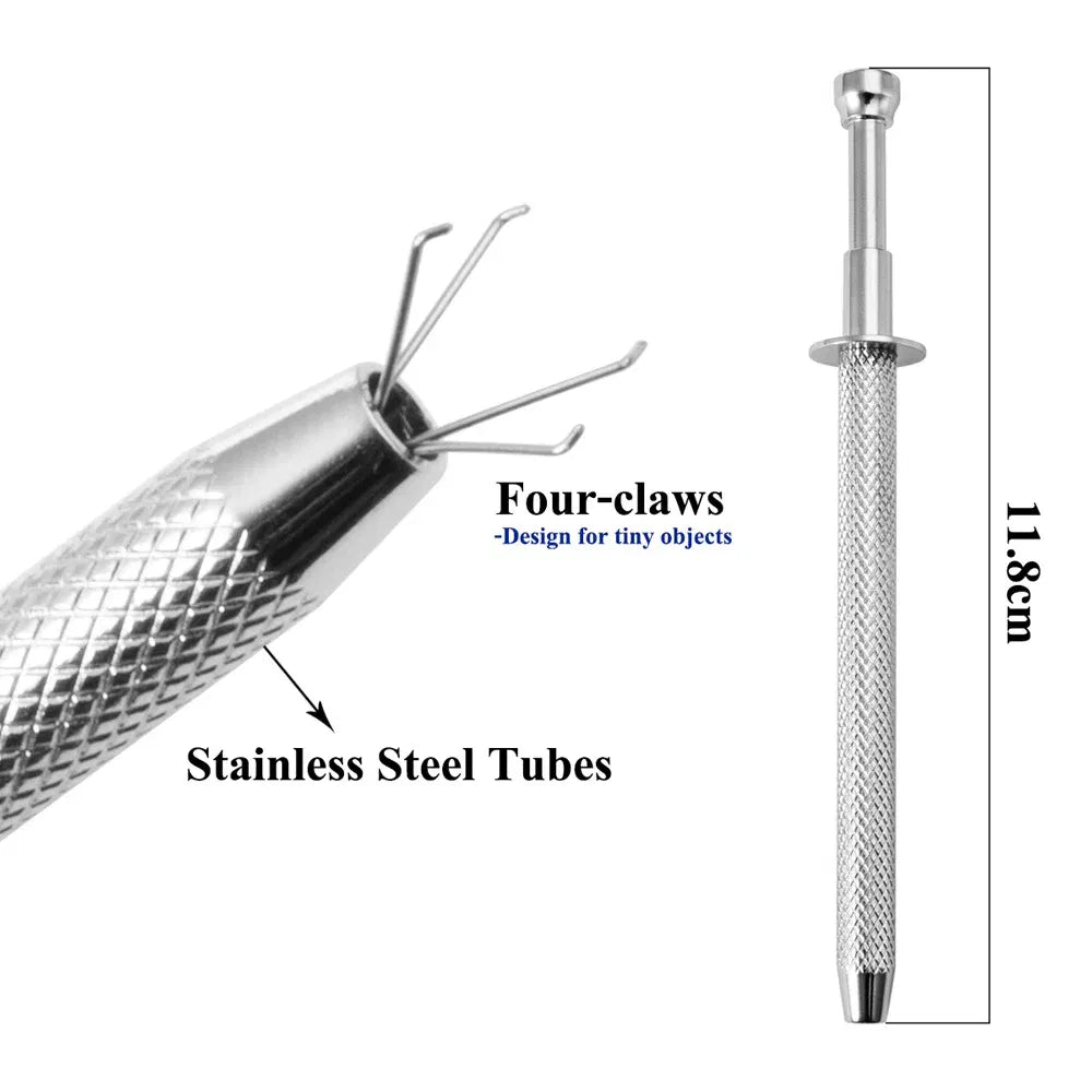 Metal color: Pure Gold Color - Surgical Steel Pliers Body Piercing Tool Forceps Needle Pipe Clamp Tweezers Open Close CBR Ring Plier Ear Belly Nose Pierc Tools