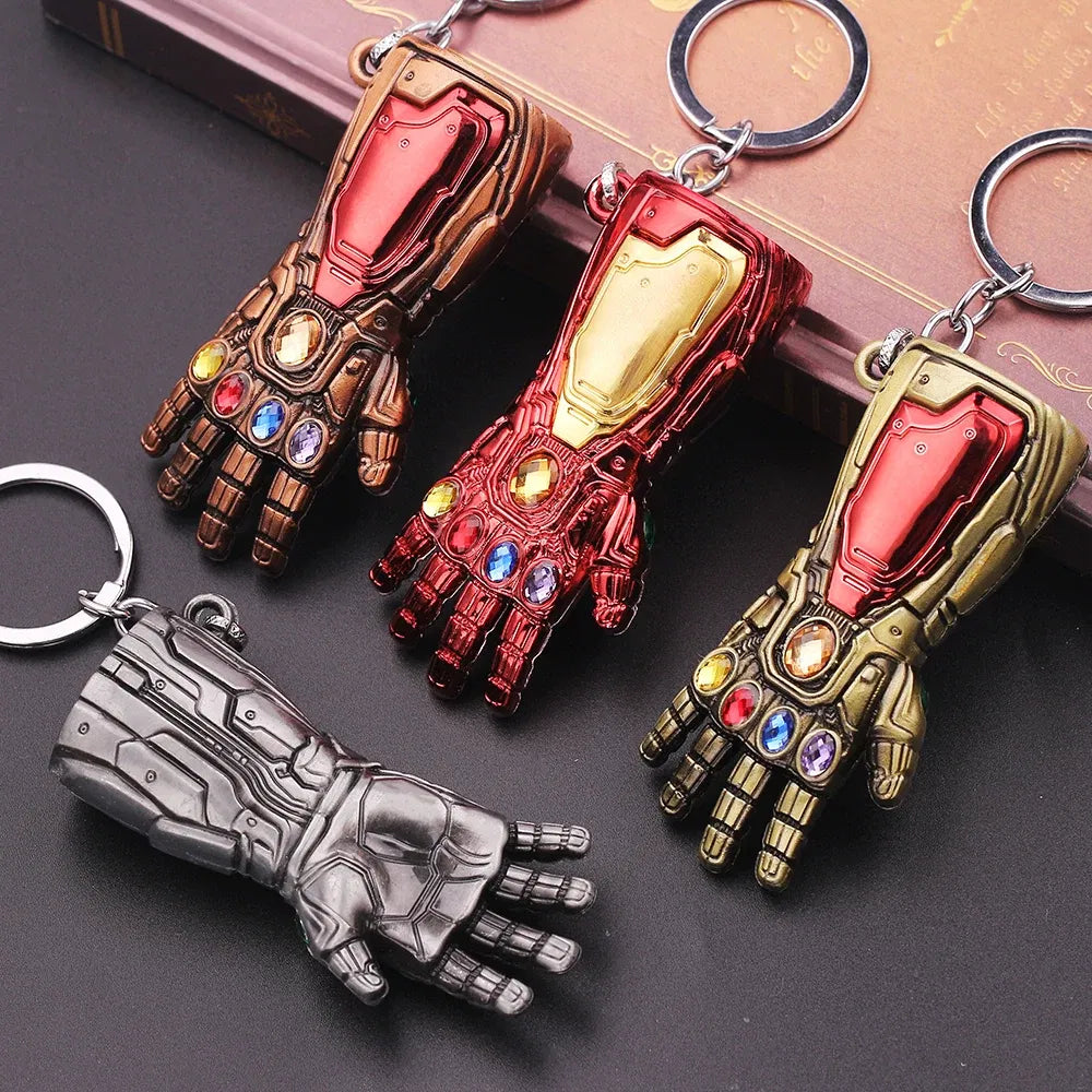 Color: PURPLE, Ships From: CHINA - Avengers Thanos Infinity Gauntlet Keychain Disney Superhero Iron Man Infinity Gloves Keyrings Car Pendant Key Holder Accessories