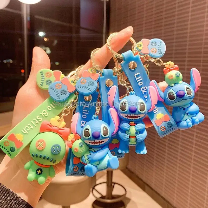 Color: #31 - Wholesale Anime Disney Keychain Mickey Mouse Minnie Lilo & Stitch Cartoon Keyring Kawaii Key Chain Car Pendant Kids Toys Gifts