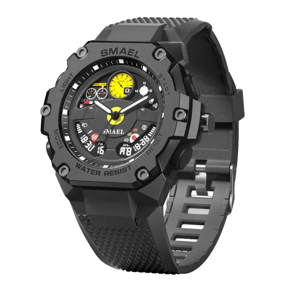 Color: Red - SMAEL Brand Waterproof Dropshipping Watch Alarm Clock 8092 Young Fashion Quartz Sport Wristwatches
