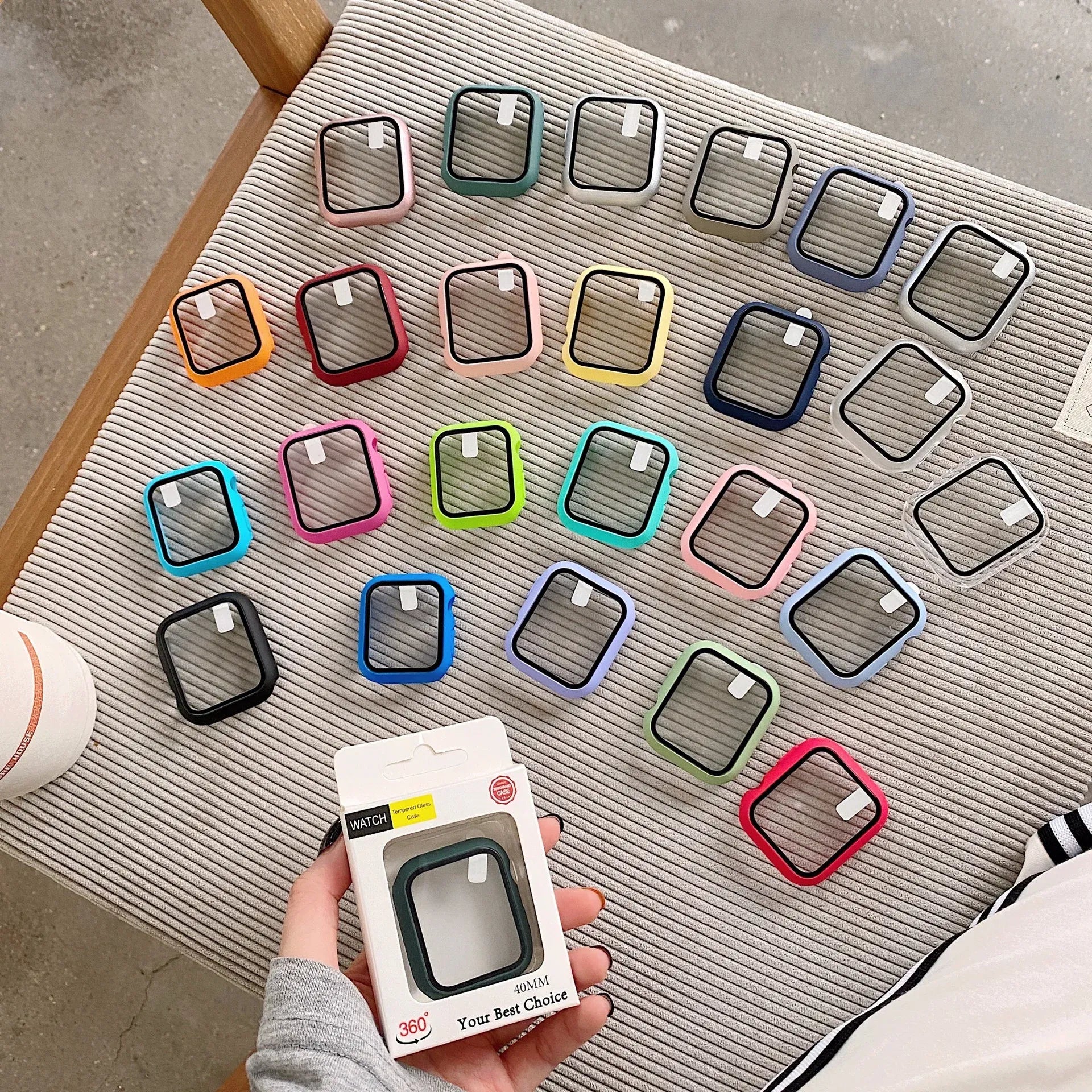 Dial Diameter: 1 Inches, Color: Translucent - Tempered Glass+cover For Apple Watch 9 8 41mm 45mm 42mm 38mm PC Bumper Screen Protector Case IWatch Series 7 6 5 4 Se 44mm 40mm