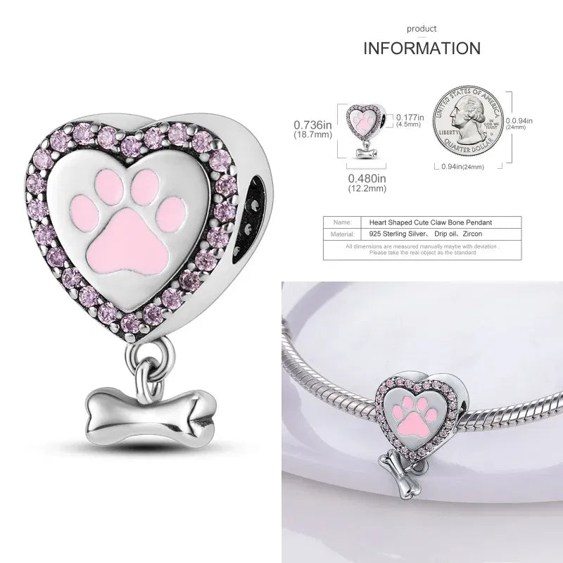 Color: GRAY - Pink Series Charms 925 Silver Perfume Butterfly Charm Beads Pendent Dangle Fit Original Pandora Charm Bracelet DIY Women Jewelr