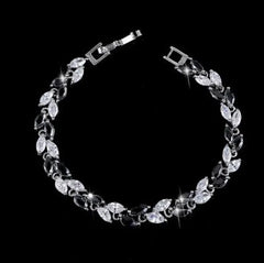 Metal Color: Antique Copper Plated - Fashion Exquisite Color Crystal Inlaid Ladies Charm Bracelet Engagement Wedding Jewelry