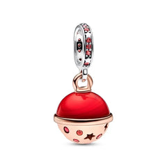 Gem Color: Beige - Pure Silver 925 Christmas Charm Fit DIY Pandora Bracelet Christmas Gift