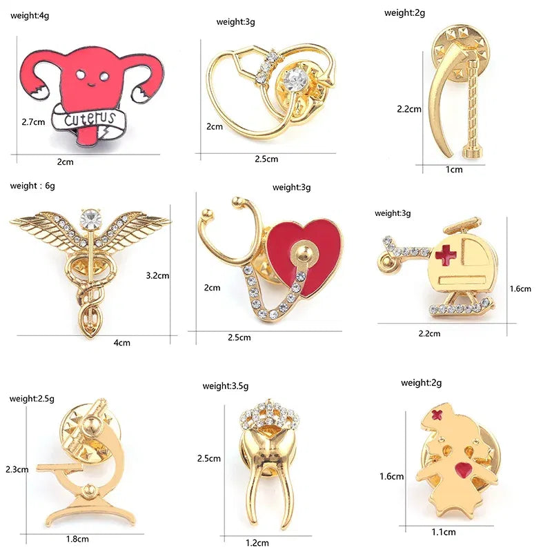 Metal color: silver, Ships From: CHINA - Medical Pins Icons Medical Helicopter Intestine Tissue Blood Capillary Biology Chemistry Brooches Nursing Accessories And Gifts