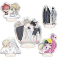 Color: Gold, Size: 10 cm, Ships From: CHINA - Popular Anime The Infinity Cartoon Figure Acrylic Stand Model Cherry Blossom Hasegawa Langa Bag Pendant Skateboard Fans For Gift