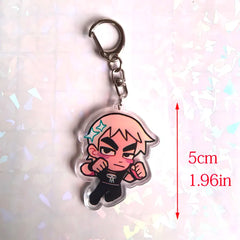 Color: black, Size: 6 cm - Crooked boy Scott Pilgrim Takes Off acrylic keychain birthday gift for boys and girls