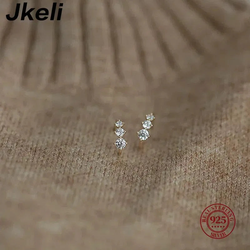 Jkeli Read 100% أقراط من الفضة الإسترليني عيار 925 على شكل قطرة ماء للنساء، مجوهرات عصرية بسيطة على طراز Ins، هدايا حفلات أعياد الميلاد