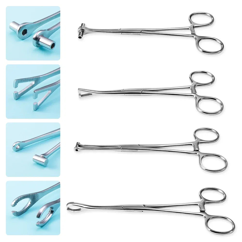 Metal color: Blue Zinc Plated - Surgical Steel Pliers Body Piercing Tool Forceps Needle Pipe Clamp Tweezers Open Close CBR Ring Plier Ear Belly Nose Pierc Tools