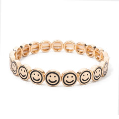 Metal Color: Pink, Ships From: CHINA, Diameter: 50-52mm - 2024 New Rhinestone Happy Bangle For Women Diamond Hand Accessory