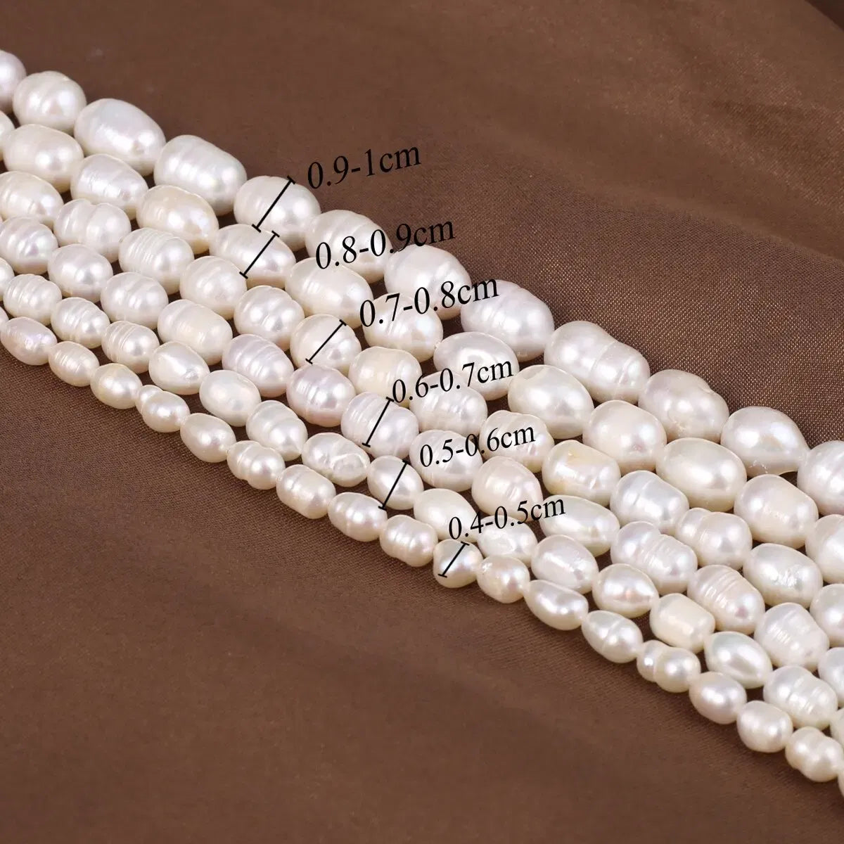 Color: WHITE, Item Diameter: 3mm - Rice Beads A Quality Natural Freshwater Pearls 5-6mm Loose Spacer Beads for Jewelry Making Supplies DIY Women Necklace Bracelet