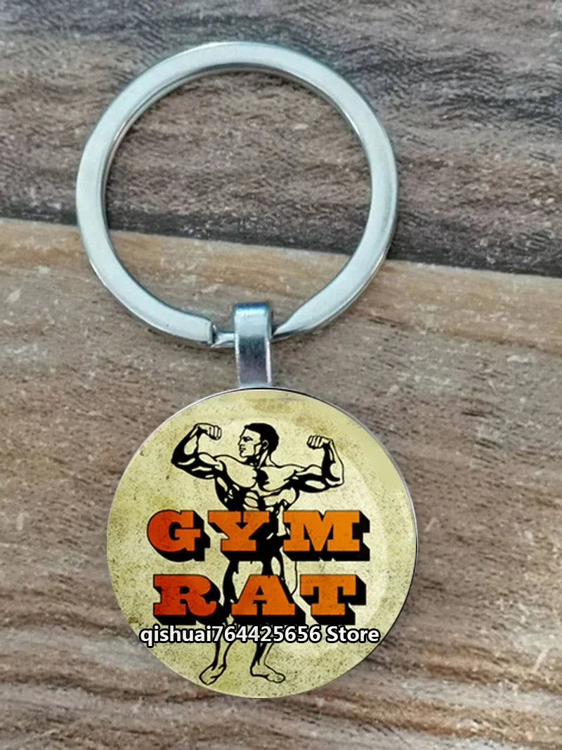 Color: Red - Gym Keyring Keychain Suitable For Bodybuilding Athletes Heavy Men Boys Bodybuilding Sports Unisex Men Tactical Rock Keyring Keyc