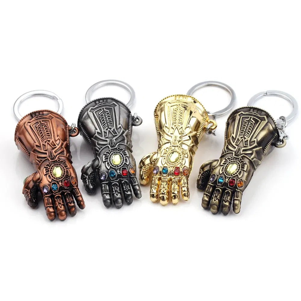 Color: PURPLE, Ships From: CHINA - Avengers Thanos Infinity Gauntlet Keychain Disney Superhero Iron Man Infinity Gloves Keyrings Car Pendant Key Holder Accessories