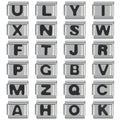Metal Color: Antique Gold Plated - Black 26 Letter 9mm Diy Italian Charm Stainless Steel Bracelet