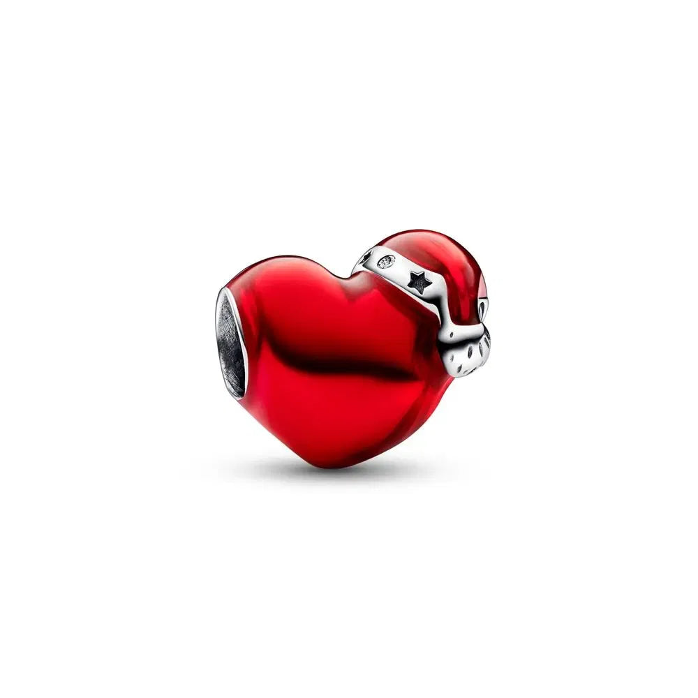 Gem Color: Beige - Pure Silver 925 Christmas Charm Fit DIY Pandora Bracelet Christmas Gift