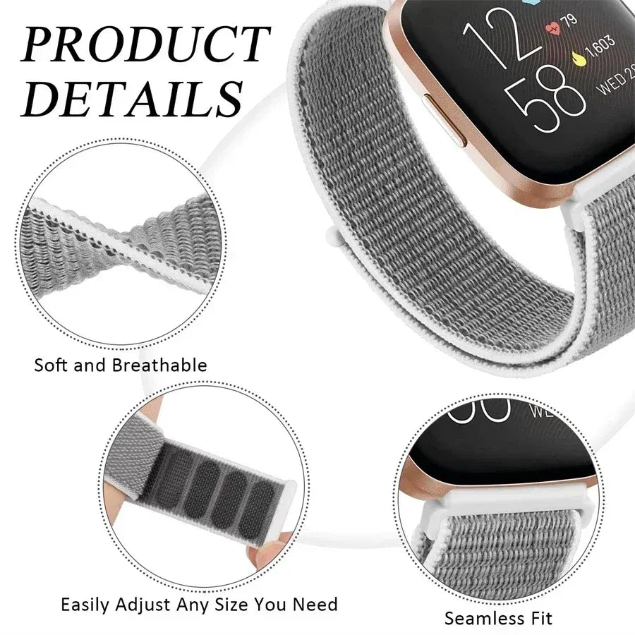 Band Color: Beige, Band Width: 24mm - Nylon Loop Strap for Huawei Watch GT 5 Pro 46mm Smartwatch Replacment Bracelet Sport Watchband Correa for Huawei GT5 Watch Band