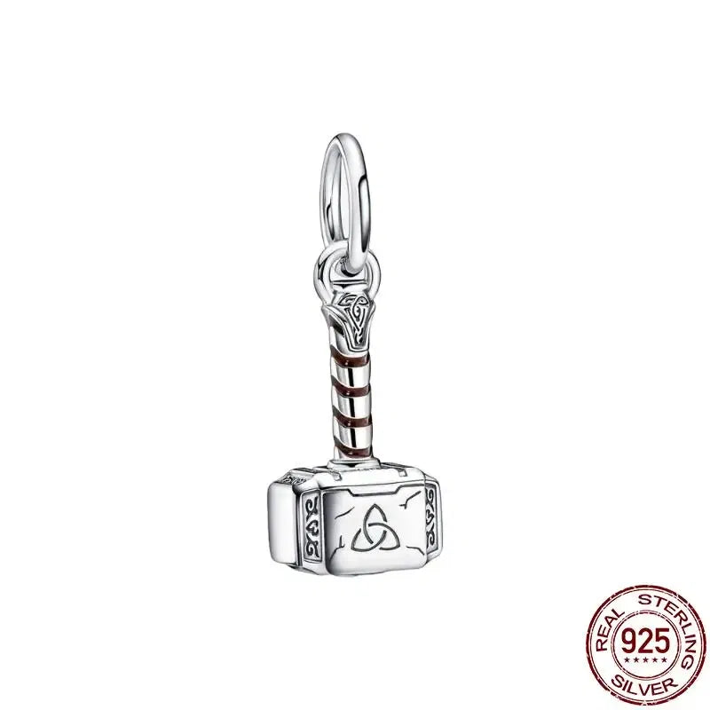 Color: Light White - New Charm plata de ley 925 Silver Disney Star Warsries Mandalorian Helmet Charm Bead Fit Original brand bracelet Birthday Gift