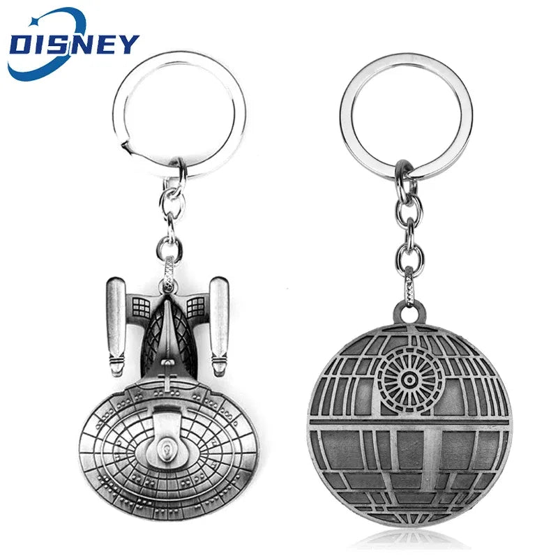 Color: Red, Ships From: CHINA - Disney Star Wars Keychain Key Ring Spaceship Darth Vader Robot BB 8 Metal Pendant Cool Movie Jewelry For Men Car Key Chain