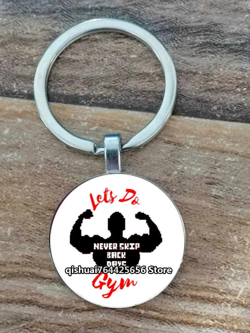Color: Rose Red - Gym Keyring Keychain Suitable For Bodybuilding Athletes Heavy Men Boys Bodybuilding Sports Unisex Men Tactical Rock Keyring Keyc