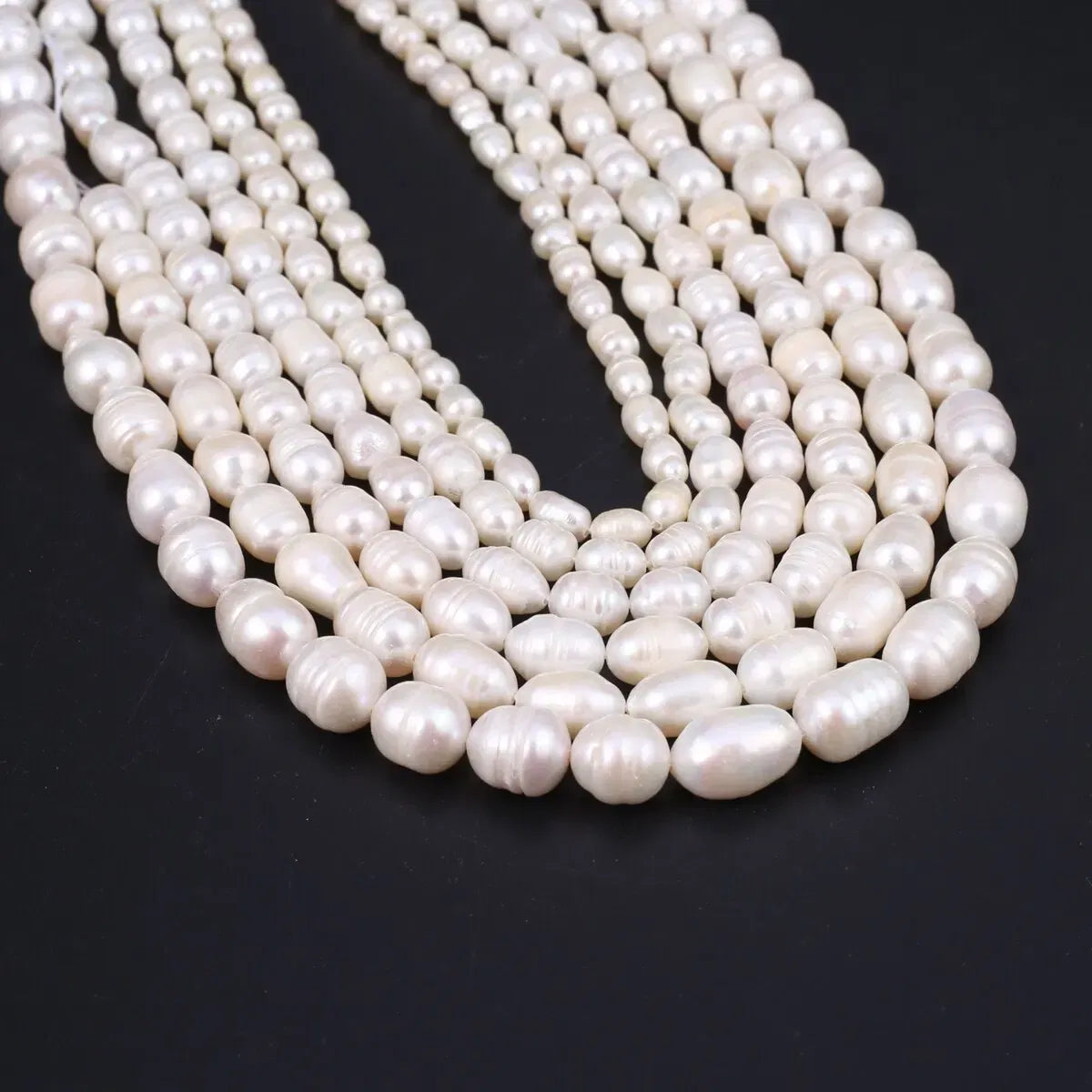 Color: WHITE, Item Diameter: 3mm - Rice Beads A Quality Natural Freshwater Pearls 5-6mm Loose Spacer Beads for Jewelry Making Supplies DIY Women Necklace Bracelet