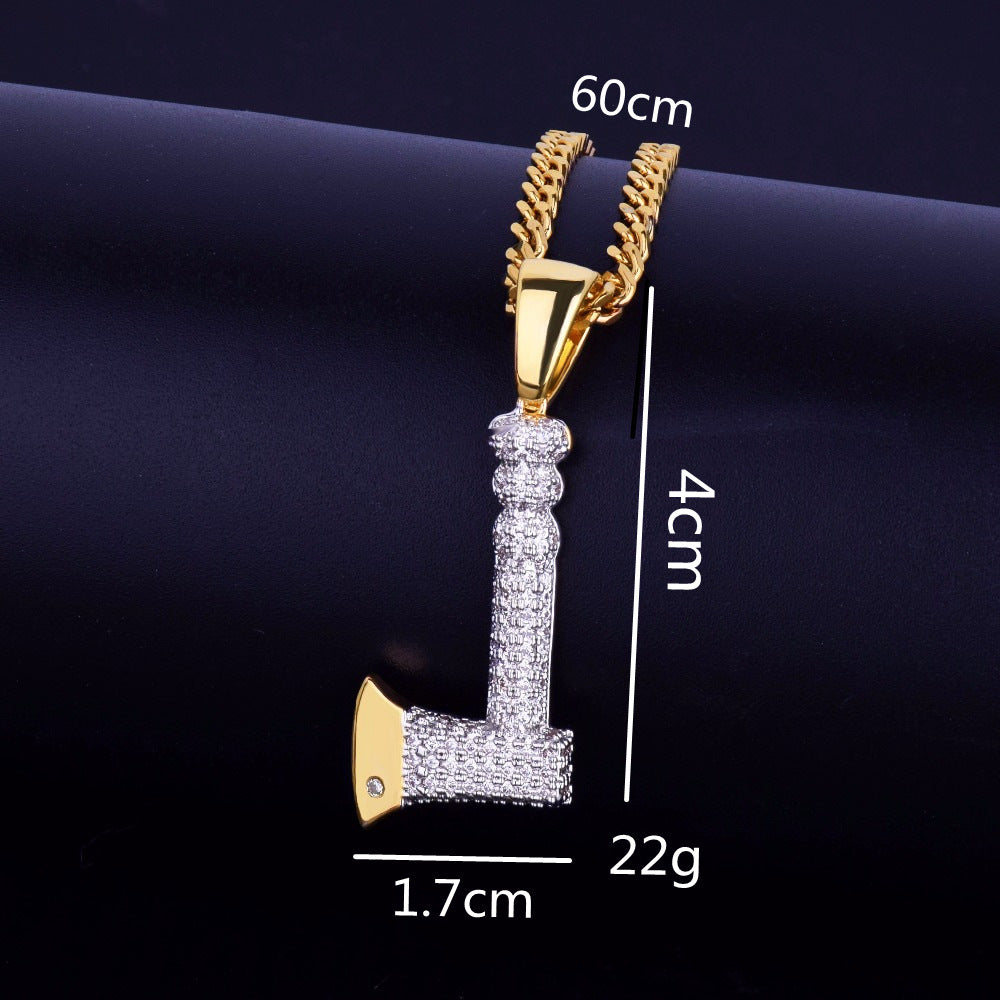 Fashion Accessories, Small Axe Pendant, Hip Hop Necklace
