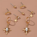 Simple And Cool Style Small Earring Set Combination