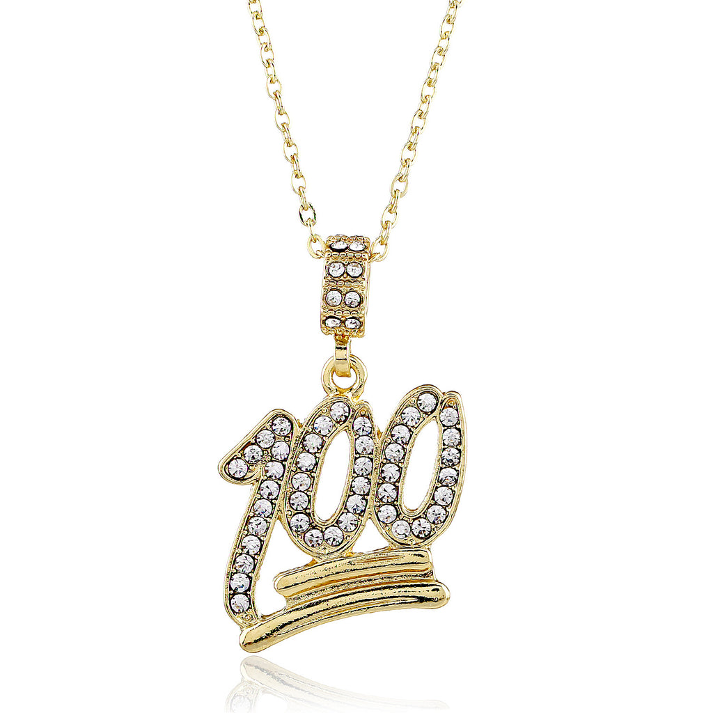 Punk Hip Hop Letter Full Rhinestone Pendant - style: C