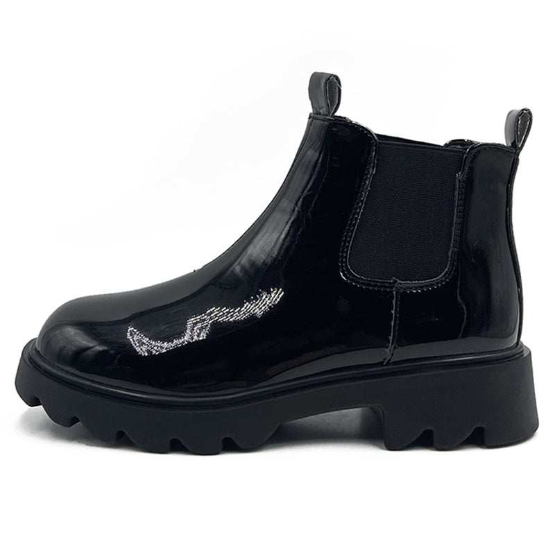 Lucyever Autumn Winter Waterproof Chelsea Boots Women 2022 Slip on Platform Ankle Boots Woman Thick Bottom Gothic Shoes Female