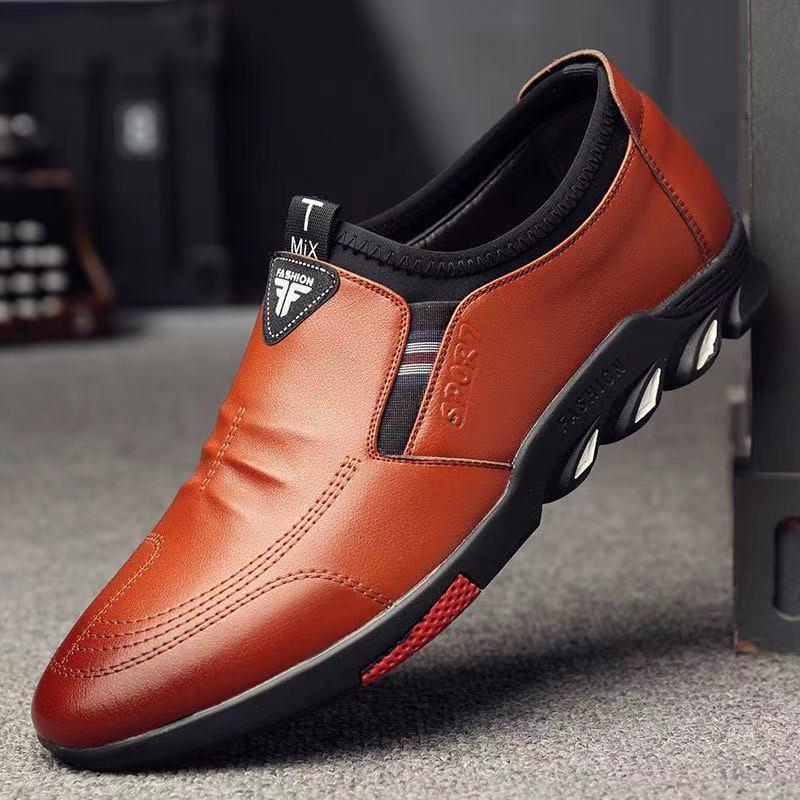 Brand Designer Shoes Mens Loafers Spring Fashion Slip on Leather Shoes Driving Moccasin Men Soft Black Formal Dress Casual Shoes