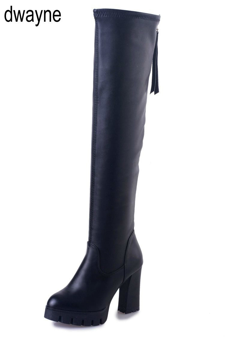 Plus Size Fashion Over Knee Thigh High Boots Women Autumn Sexy Thin High Heels Platform Women Shoes Woman 2019