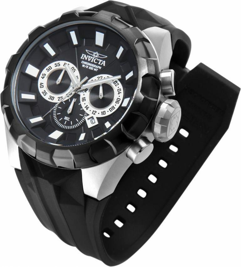 Invicta Mens I-Force 16918 Chronograph Black Dial Silicone Strap Date 100M Watch