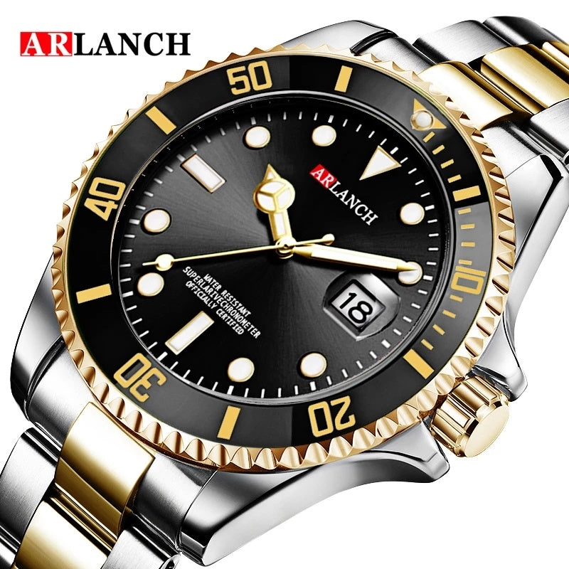 Luxury Mens Watches Stainless Steel Business Waterproof Date Quartz Watch Men Fashion Luminous Sport Clock Relogio Masculino